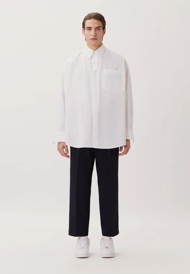 Oversized Casual shirt Uni in White | Seidensticker online shop