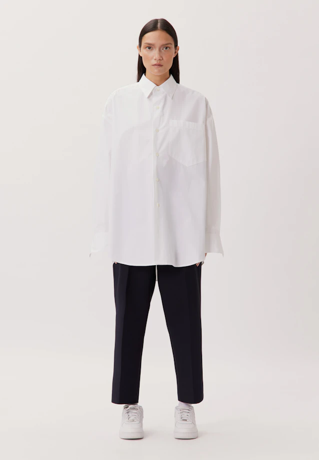 Oversized Casual Hemd Uni in Weiß |  Seidensticker Onlineshop
