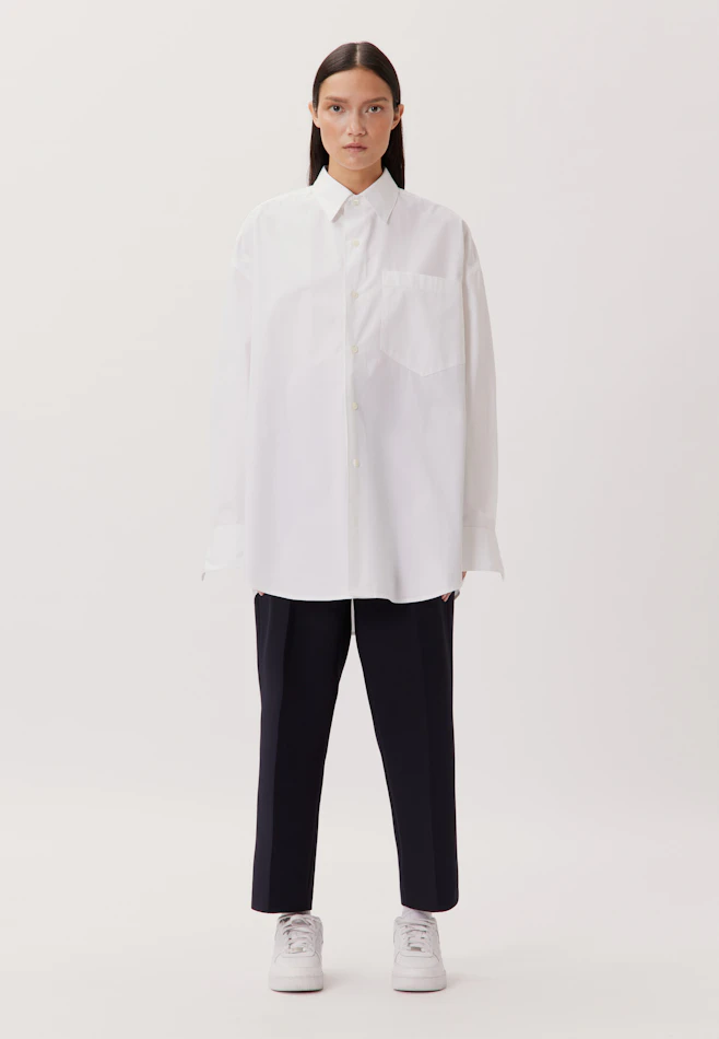 Oversized Casual shirt Uni in White | Seidensticker online shop