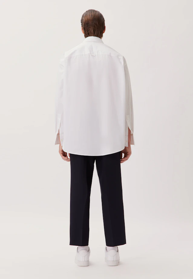 Oversized Casual Hemd Uni in Weiß |  Seidensticker Onlineshop