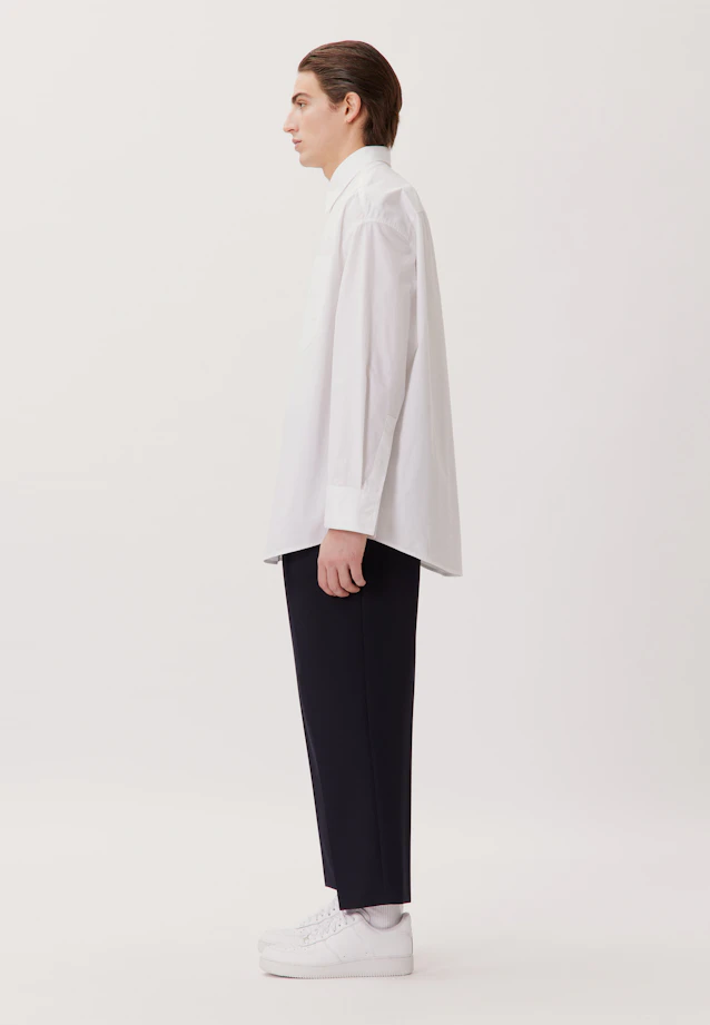 Oversized Casual Hemd Uni in Weiß |  Seidensticker Onlineshop