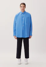 Oversized Casual Hemd Uni in Mittelblau |  Seidensticker Onlineshop