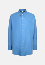 Oversized Casual Hemd Uni in Mittelblau |  Seidensticker Onlineshop