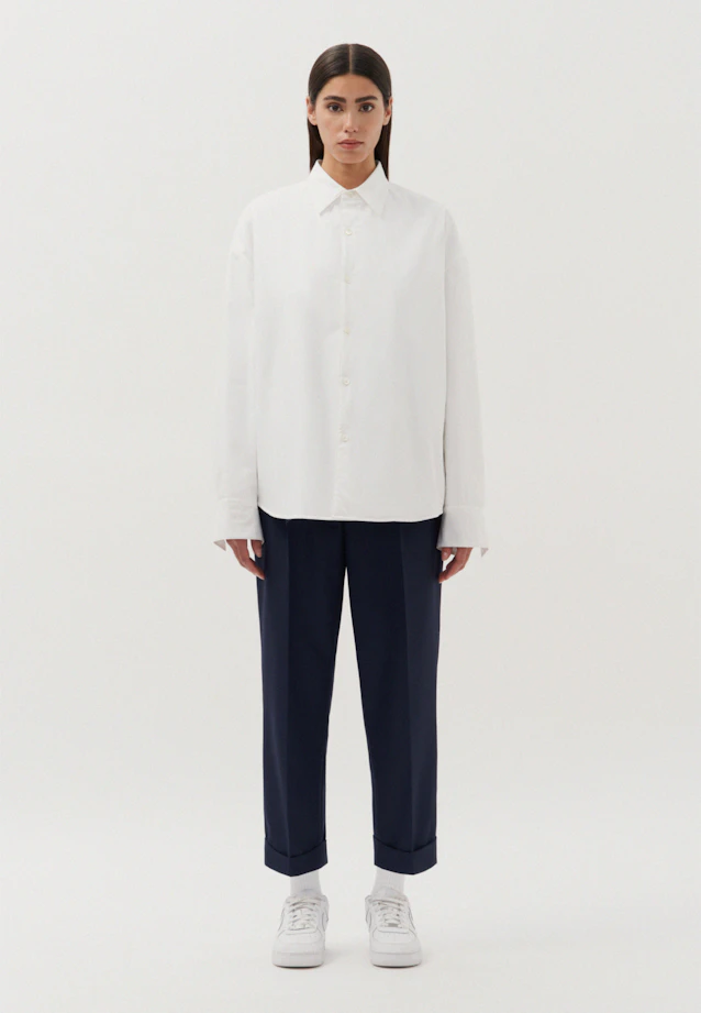 Oversized Padded Shirt Uni in White |  Seidensticker Onlineshop