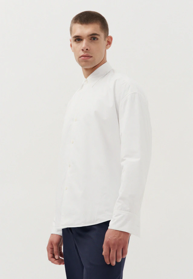 Oversized Padded Shirt Uni in White |  Seidensticker Onlineshop