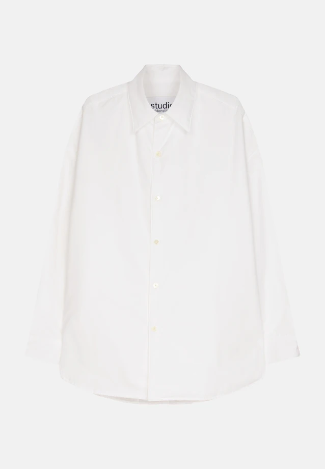 Oversized Padded Shirt Uni in White |  Seidensticker Onlineshop
