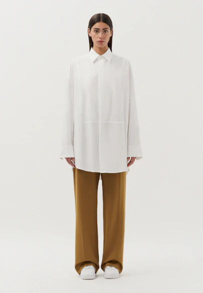 Oversized Hemd Uni in Weiß |  Seidensticker Onlineshop