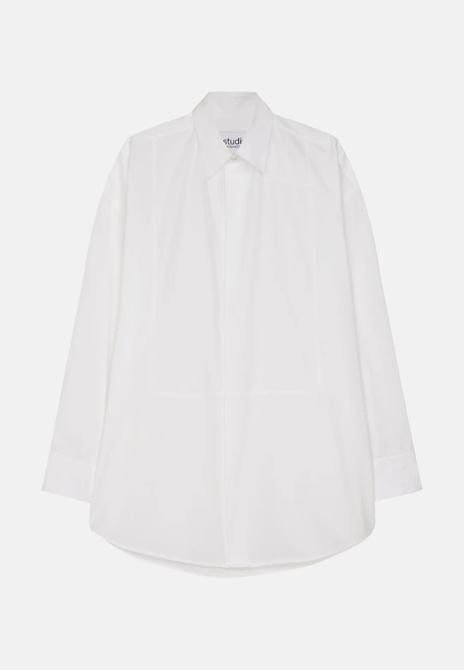 Oversized Hemd Uni in Weiß | Seidensticker Onlineshop