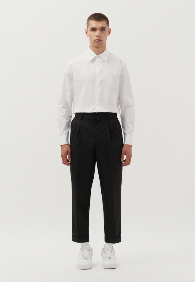 Regular Pantalon chino décontracté Uni dans Noir | Boutique en ligne Seidensticker