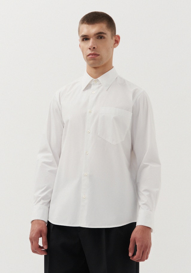 Regular Chemise Uni in Blanc | Seidensticker Onlineshop