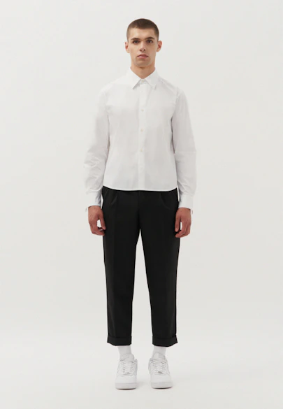 Regular Chemise Uni in Blanc |  Seidensticker Onlineshop