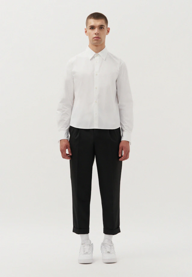 Regular Chemise Uni in Blanc |  Seidensticker Onlineshop