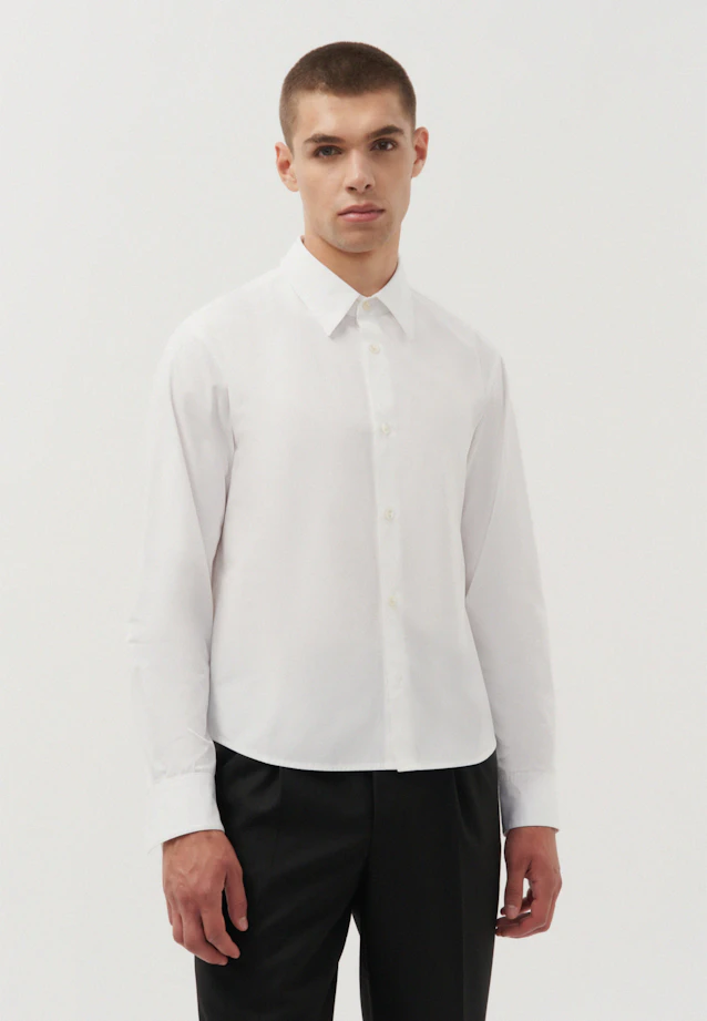 Regular Chemise Uni in Blanc |  Seidensticker Onlineshop