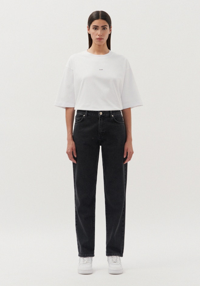 Regular 5-poches Denim Uni dans Noir | Boutique en ligne Seidensticker