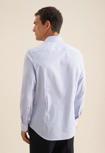 Comfort Chemise d'affaires Rayures in Bleu Moyen |  Seidensticker Onlineshop