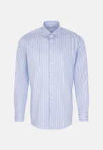 Comfort Business Hemd Gestreift in Mittelblau |  Seidensticker Onlineshop