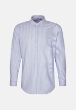 Non-iron Herringbone pattern Business Shirt in Regular with Button-Down-Collar in Light Blue |  Seidensticker Onlineshop