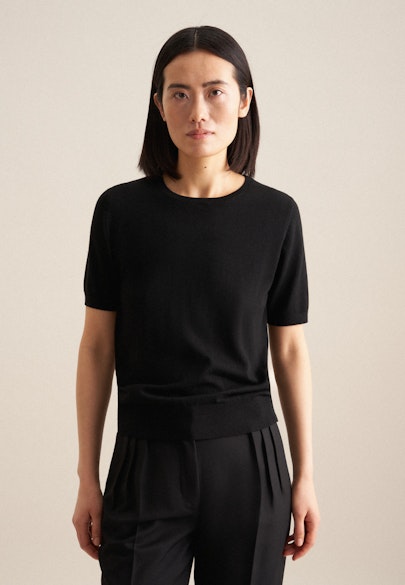 Crew Neck Pullover  , Uni in Black |  Seidensticker Onlineshop