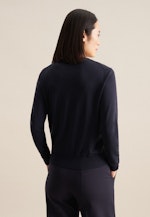 Rundhals Pullover Regular in Dunkelblau |  Seidensticker Onlineshop