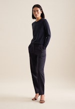 Crew Neck Pullover in Dark Blue |  Seidensticker Onlineshop