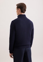 Regular Strick-Jacke Uni in Dunkelblau |  Seidensticker Onlineshop