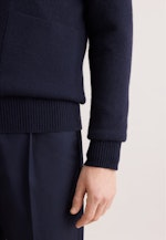 Regular Strick-Jacke Uni in Dunkelblau |  Seidensticker Onlineshop