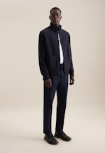 Stand-Up Collar Knitted jacket in Dark Blue |  Seidensticker Onlineshop