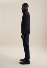 Stand-Up Collar Knitted jacket in Dark Blue |  Seidensticker Onlineshop