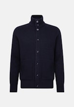 Regular Strick-Jacke Uni in Dunkelblau |  Seidensticker Onlineshop