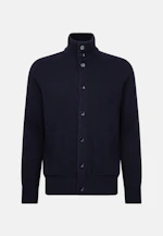 Kragen Strick-Jacke  , Uni in Dunkelblau |  Seidensticker Onlineshop
