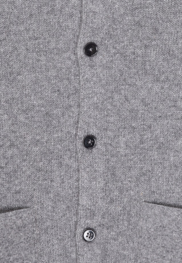 Regular Strick-Jacke Uni in Grau |  Seidensticker Onlineshop