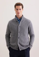 Regular Veste en maille Uni in Gris |  Seidensticker Onlineshop