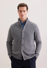 Regular Veste en maille Uni in Gris |  Seidensticker Onlineshop