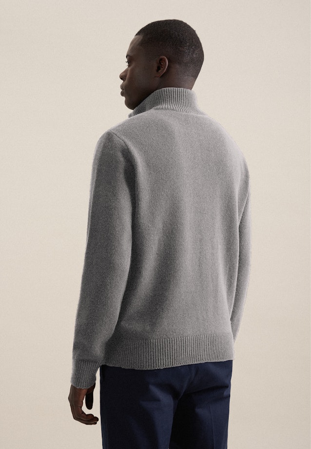 Regular Strick-Jacke Uni in Grau |  Seidensticker Onlineshop