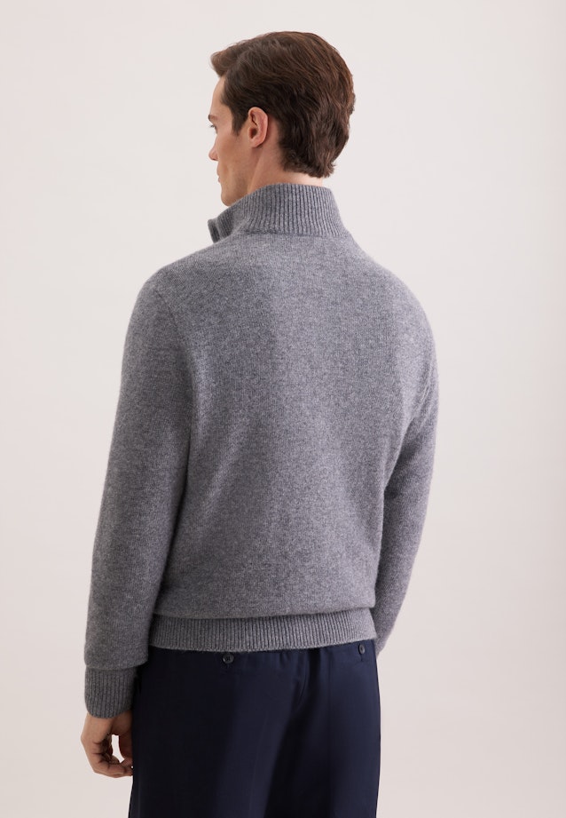 Regular Veste en maille Uni in Gris |  Seidensticker Onlineshop