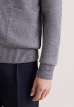 Regular Veste en maille Uni in Gris |  Seidensticker Onlineshop