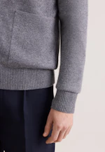 Regular Veste en maille Uni in Gris |  Seidensticker Onlineshop