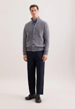 Regular Veste en maille Uni in Gris |  Seidensticker Onlineshop