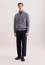 Regular Veste en maille Uni in Gris |  Seidensticker Onlineshop