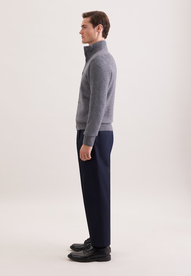 Regular Veste en maille Uni in Gris |  Seidensticker Onlineshop