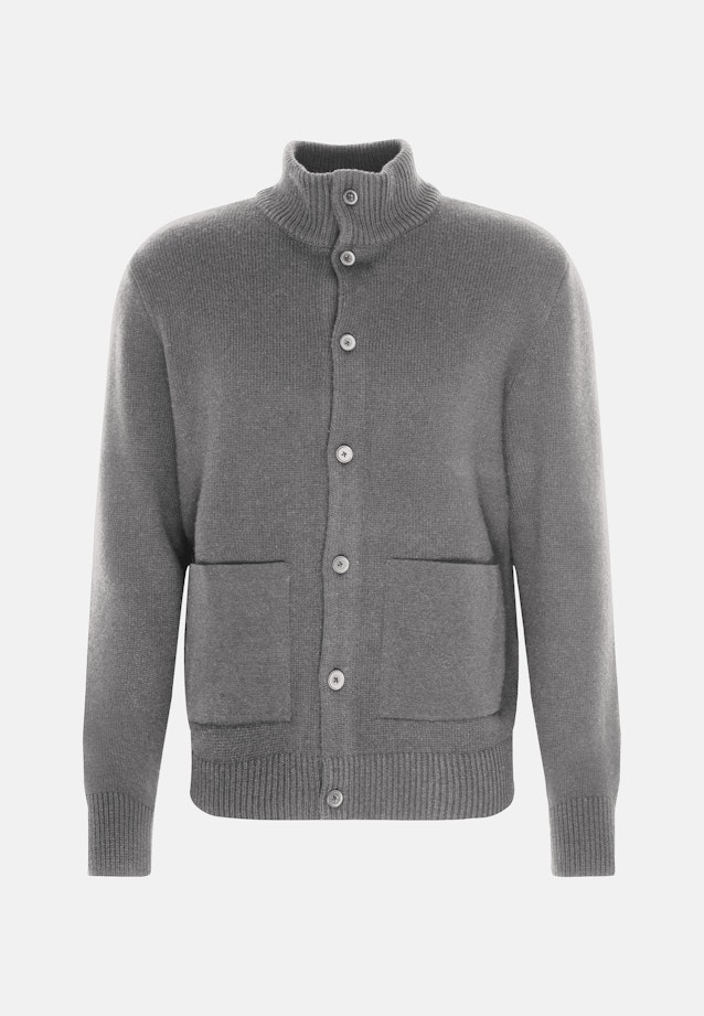 Regular Strick-Jacke Uni in Grau |  Seidensticker Onlineshop