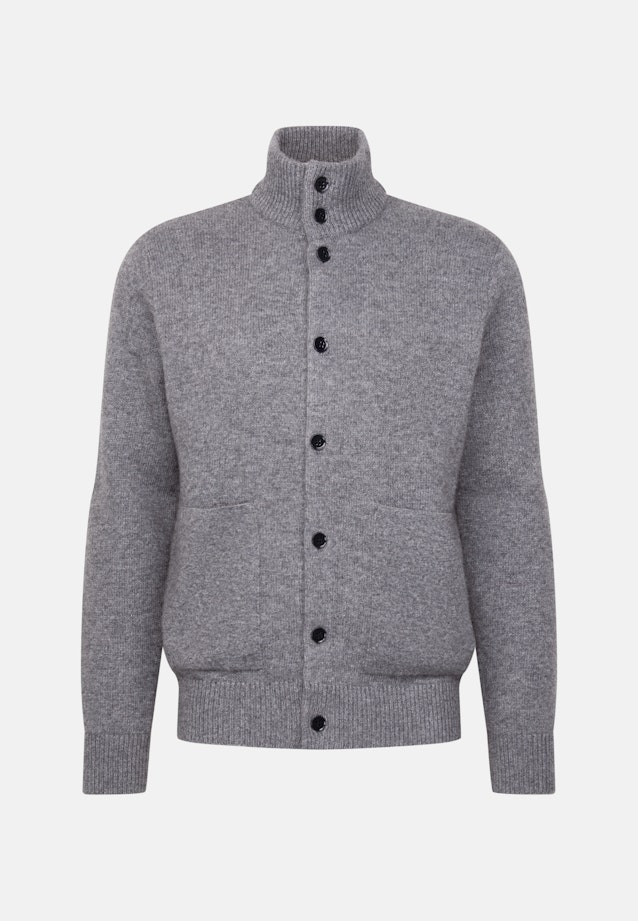 Regular Veste en maille Uni in Gris |  Seidensticker Onlineshop