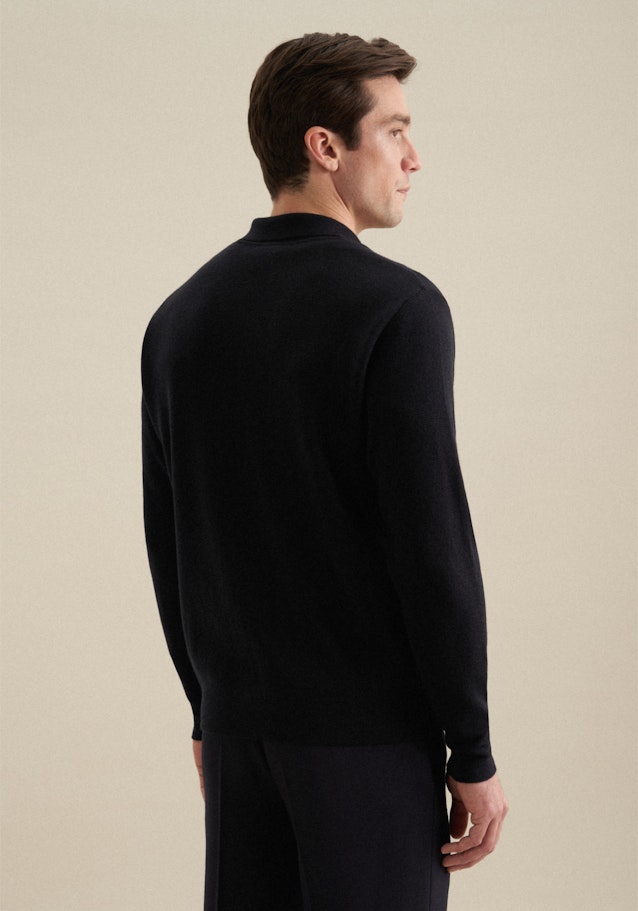 Regular Veste Uni in Bleu Foncé | Seidensticker Onlineshop