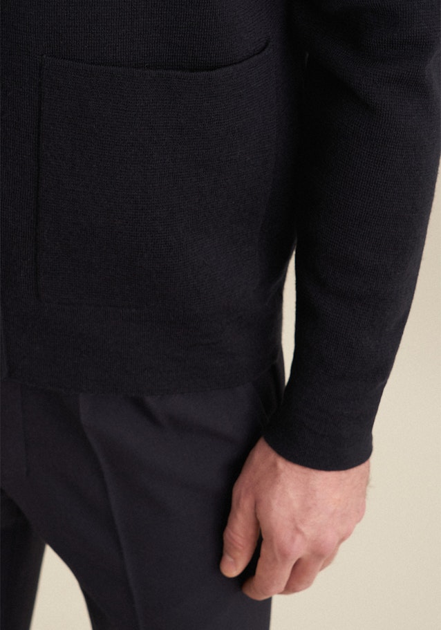 Regular Veste Uni in Bleu Foncé | Seidensticker Onlineshop