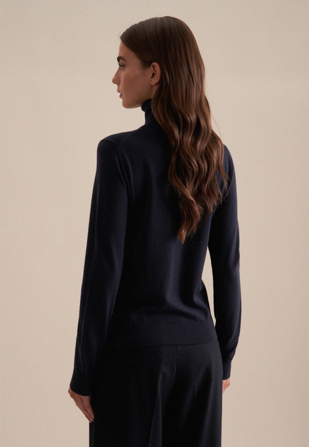 Polo neck Pullover in Dark Blue |  Seidensticker Onlineshop