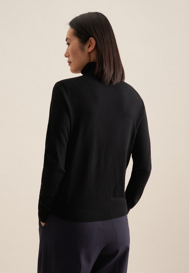 Polo neck Pullover in Black | Seidensticker online shop