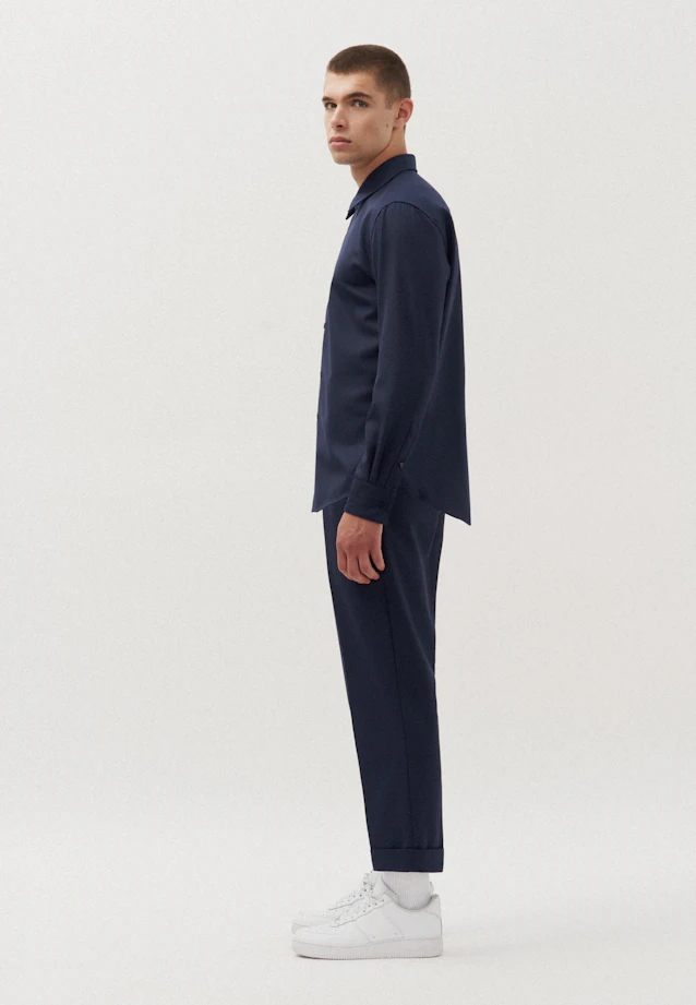 Regular Chemise Uni in Bleu Foncé |  Seidensticker Onlineshop