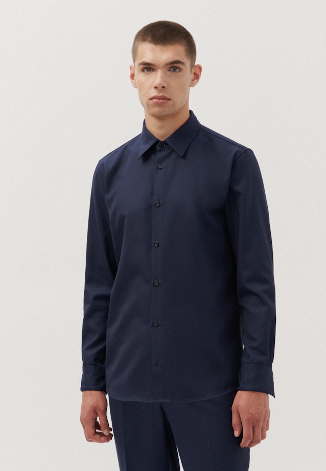 Chemise Regular in Bleu Foncé |  Seidensticker Onlineshop