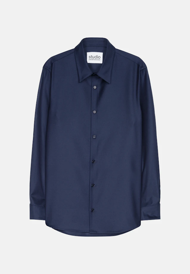 Regular Shirt Uni in Dark Blue |  Seidensticker Onlineshop
