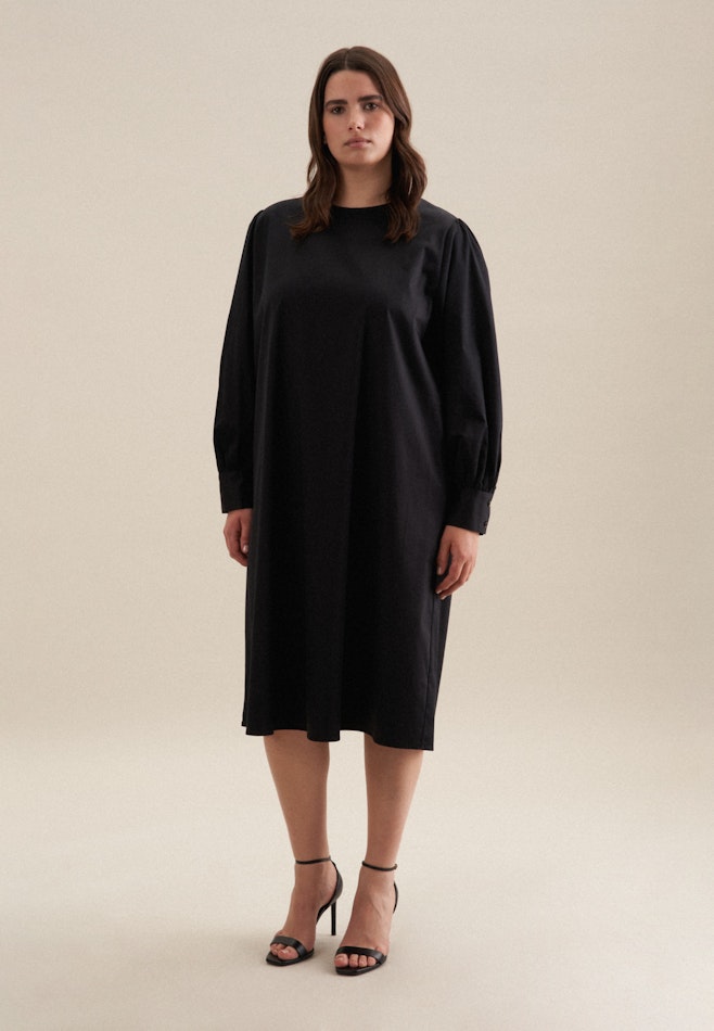 Curvy Robe Regular Manche Longue dans Noir | Boutique en ligne Seidensticker